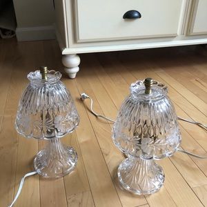 Princess House Lead crystal boudoir lamps